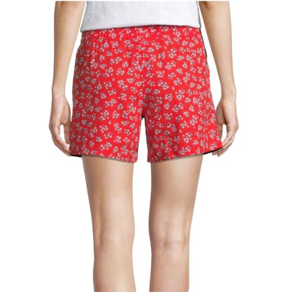 St. John's Bay Women's Soft Short Elastic Mid rise adjustable Red Size 1X New - Picture 2 of 10